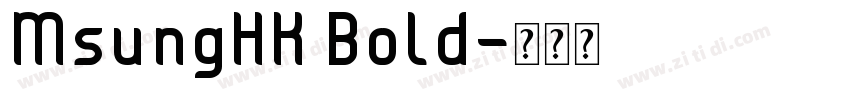 MsungHK Bold字体转换